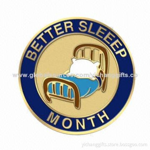 Sleep Lapel Pin, Soft Enamel (Epoxy is Optional), OEM Designs are Welcome